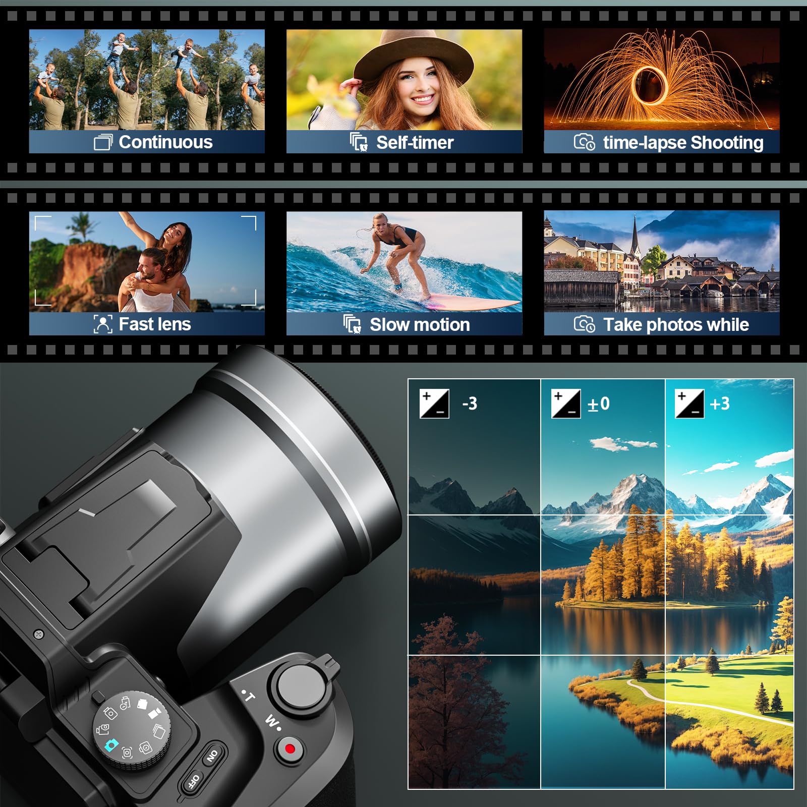 Amazon.com : Monitech 64MP Digital Camera for Photography, 5K